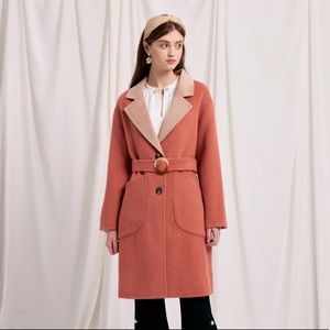 NEW PETITE STUDIO WOOL COAT